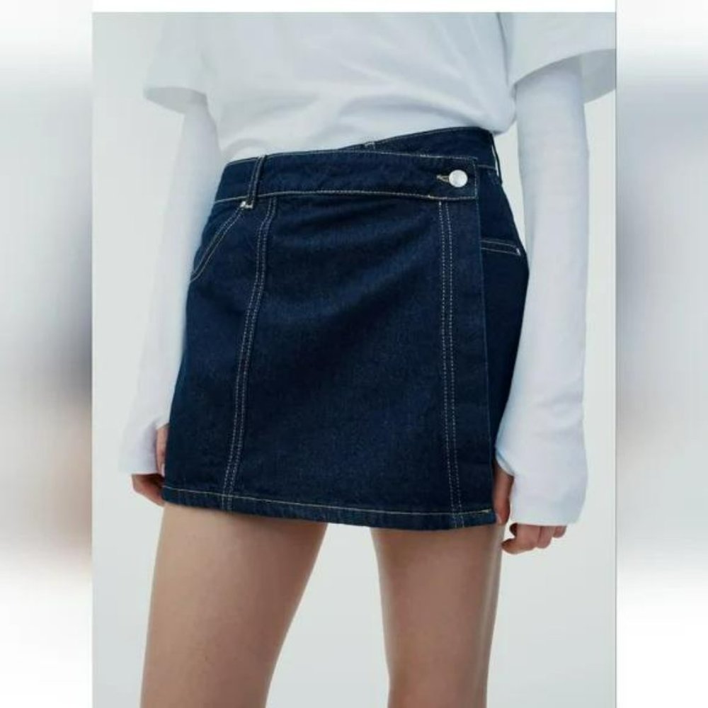 WRAP DENIM SHORT